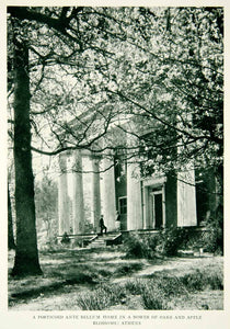 1926 Print Athens Georgia Plantation Home South Oak Apple Trees Historical NGM9