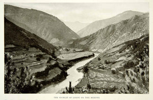 1926 Print Hamlet Londu Mekong River China Landscape Historical Image View NGM9