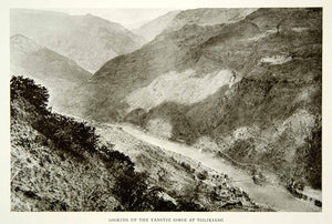 1926 Print Tsilikiang China Yangtze River Gorge Landscape Historical Image NGM9