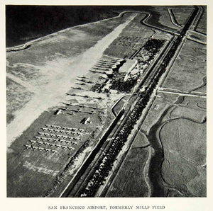 1932 Print San Francisco Airport Aerial View Aviation Historical Image NGM9