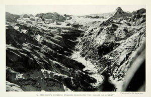 1932 Print Matterhorn Mountain Landscape Zermatt Valley Switzerland Image NGM9