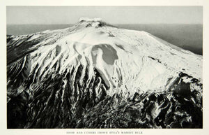 1932 Print Mount Etna Sicily Italy Mountain Landscape Aerial View Historic NGM9