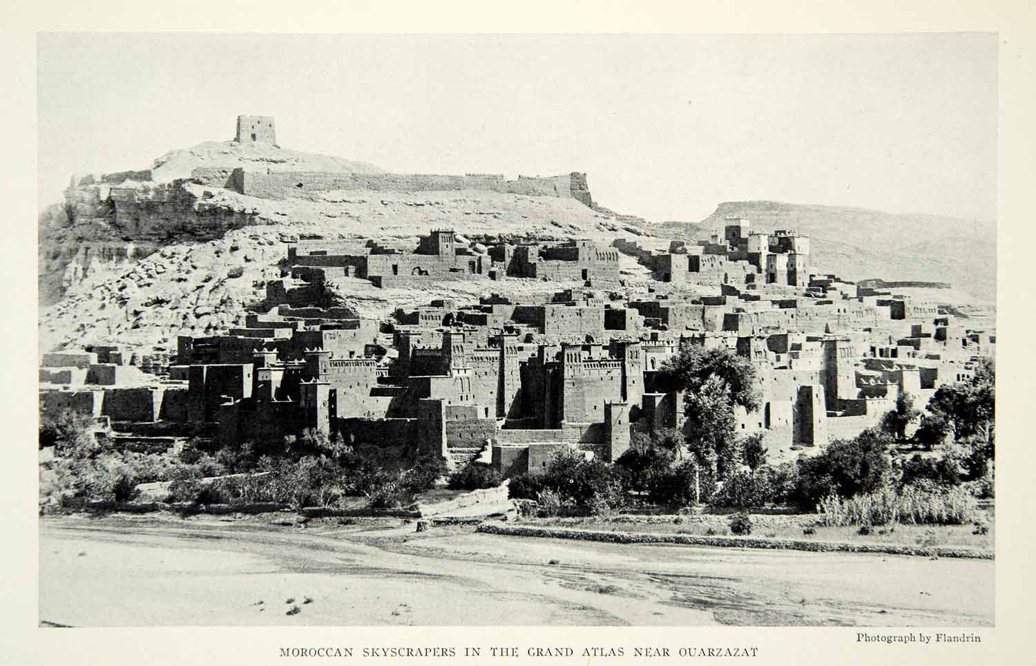 1932 Print Ouarzazat Morocco City Architecture Cityscape Historical Image NGM9