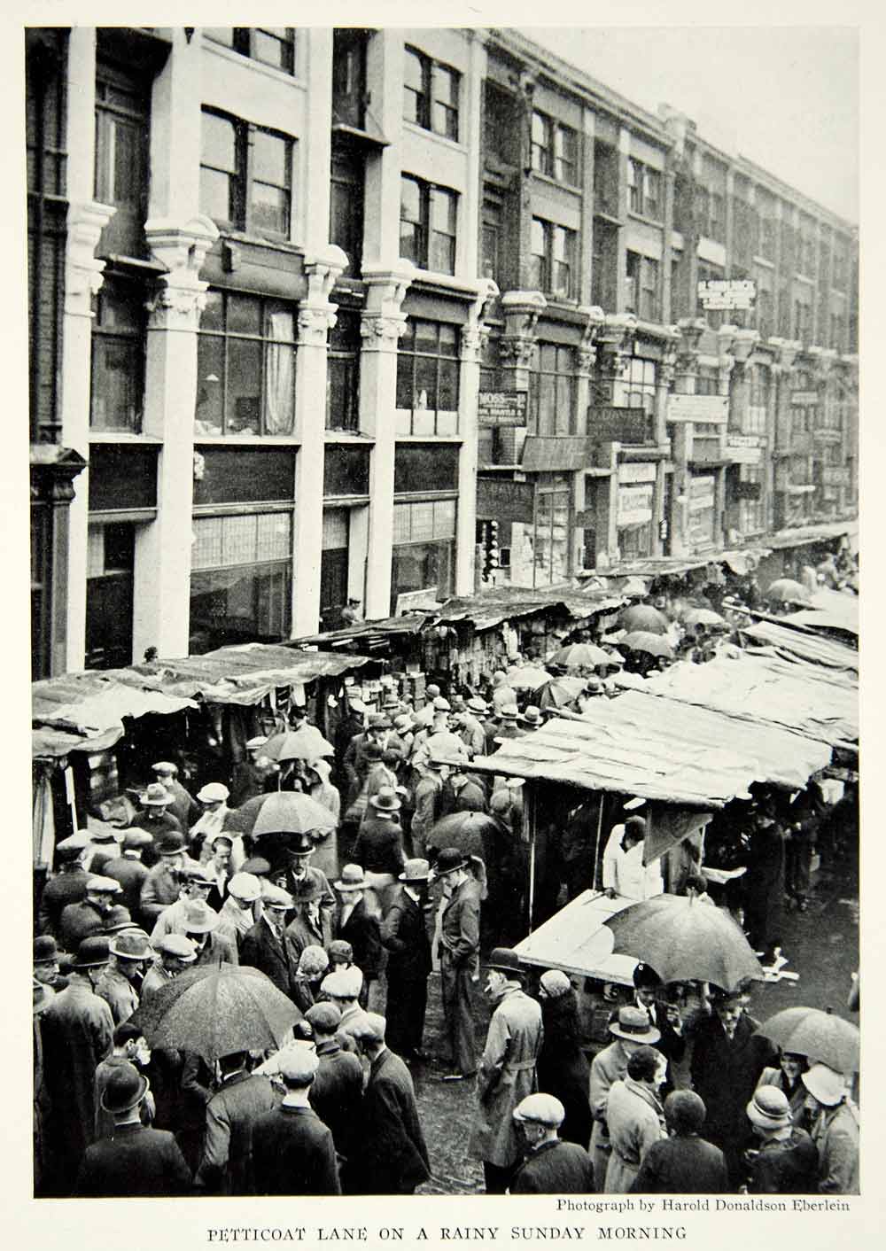 1932 Print Petticoat Lane London England Street Crowd Historical Image View NGM9