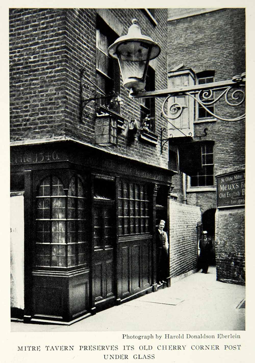 1932 Print Mitre Tavern London England Streets Bar Historical Image Alcohol NGM9