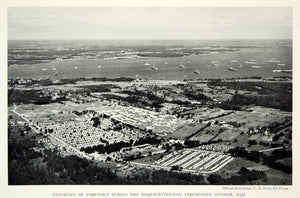 1932 Print Yorktown Virginia Sesquicentennial Ceremonies Aerial View Image NGM9