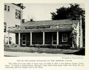 1929 Print Missouri Independence Jackson County Courthouse Image Historical NGM9