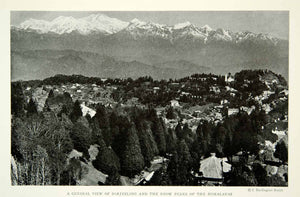 1924 Print Himalayas Mountain Range Darjeeling Northern India Landscape NGM9