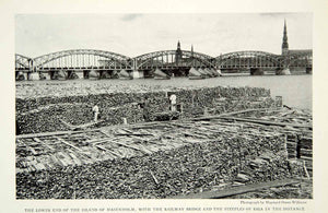 1924 Print Hasenholm Island Riga Cityscape Latvia River Historical Image NGM9