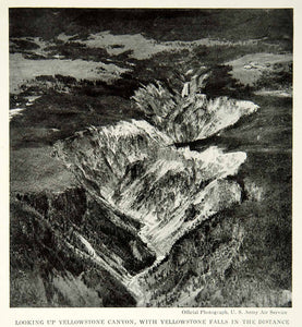 1924 Print Yellowstone Canyon Falls Aerial View Landscape Historical Image NGM9