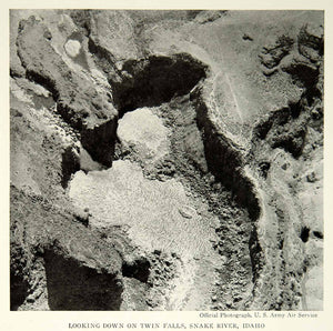 1924 Print Twin Falls Snake River Idaho Aerial View Historical Image Water  NGM9