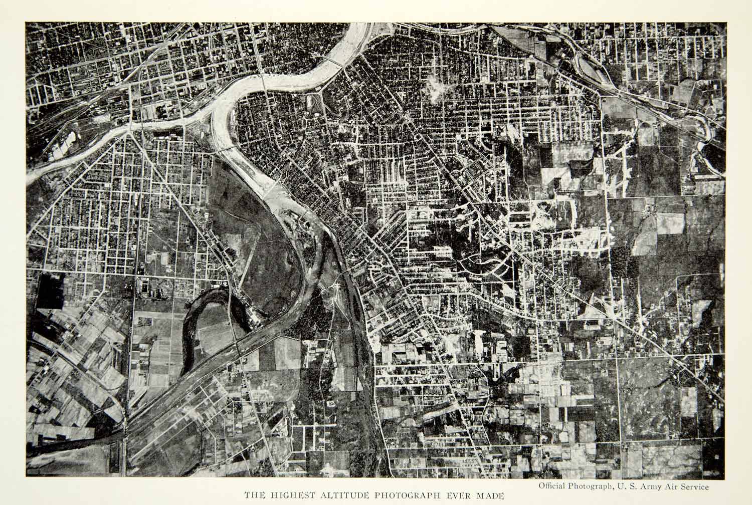 1924 Print Dayton Ohio Aerial View Cityscape Landscape Historical Image NGM9
