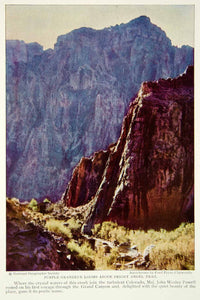 1929 Color Print Grand Canyon Purple Grandeur Landscape Historical Image NGM9