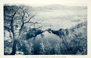 1926 Print Saint Jacob's Well Sink Hole Clark County Kansas Landscape Image NGM9