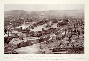 1923 Print Cardiff City Wales United Kingdom Coal Export Manufacturing NGMA1