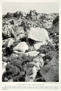 1923 Print Corsican Shepherd Mediterranean Sea Island Historical Image NGMA1