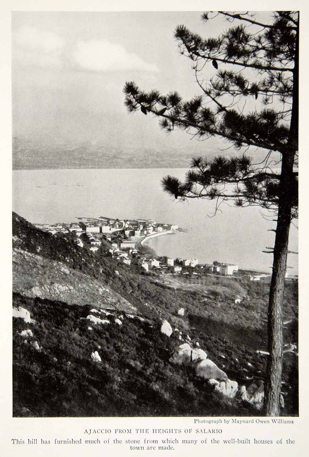 1923 Print Ajaccio Capital Corsica Island Salario Heights View Image NGMA1