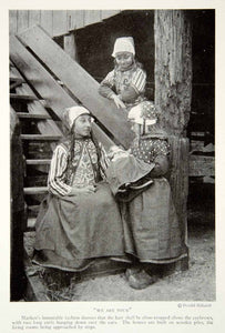 1923 Print Marken Dutch Traditional Costume Cap Hat Dress Historical N –  Period Paper Historic Art LLC