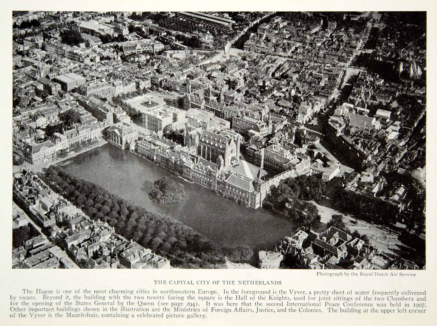 1923 Print Amsterdam Netherlands Holland Aerial View Capital City NGMA1