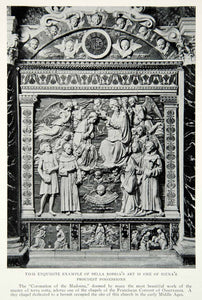 1928 Print Della Robbia Carving Siena Italy Italian Historical Image NGMA1