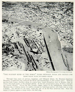 1928 Print Boarder Texas Mexico Rio Grande Aerial View Historical Image NGMA1