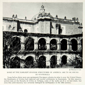 1928 Print Escuela de Cristo Ruins Antigua Guatemala Architecture NGMA1