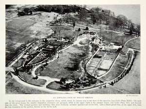 1928 Print Mount Vernon George Washington Home Virginia Mansion Garden NGMA1