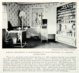 1928 Print Medical Treatment Room Juan Fernandez Islands South America NGMA1