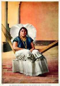 1923 Color Print Isthmus Tehuantepec Woman Fashion Costume Traditional NGMA1