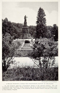 1928 Print Confederate Memorial Arlington National Cemetery Statue Image NGMA2