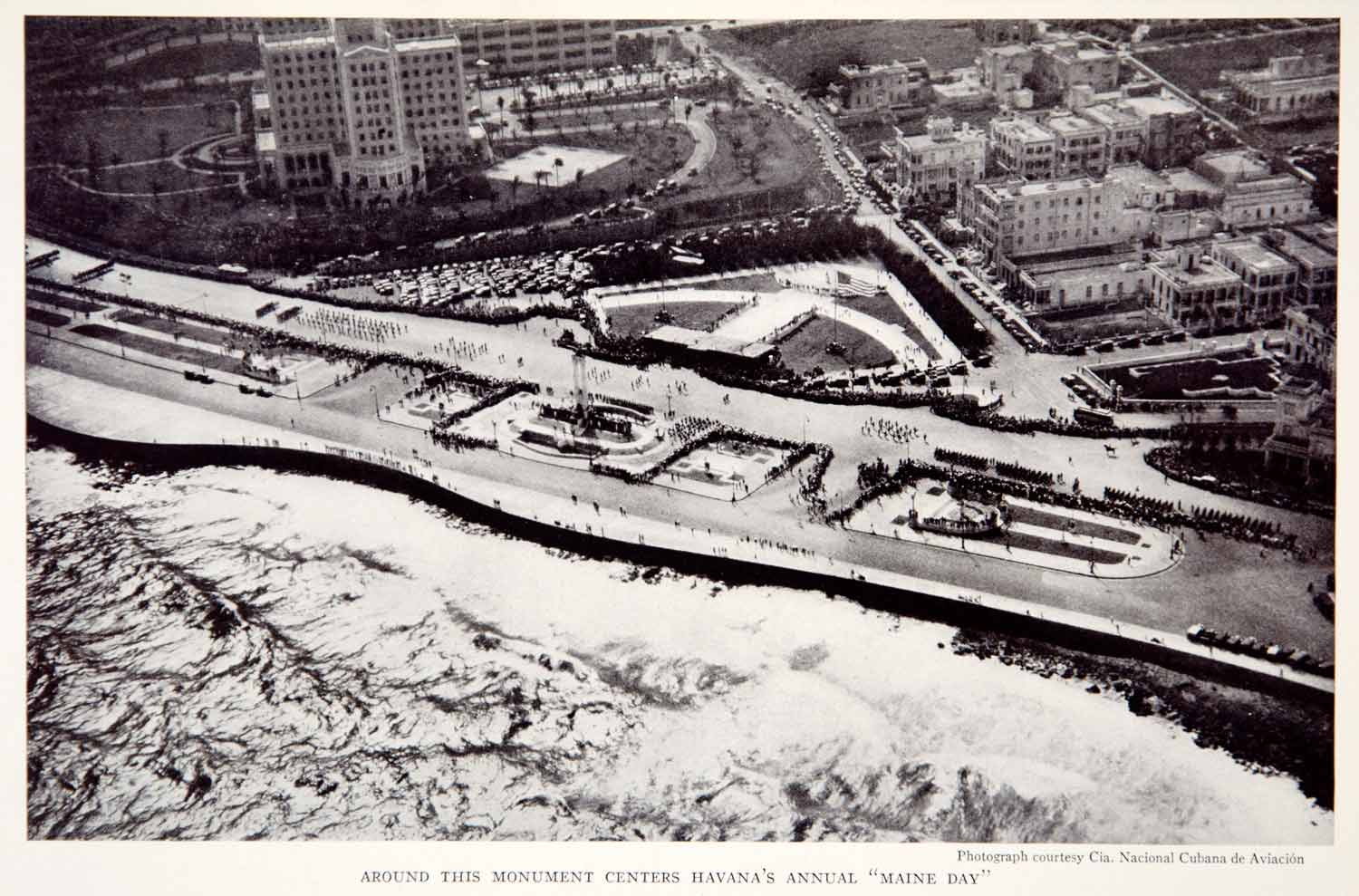 1933 Print Havana Monument U.S.S. Maine Cityscape Cuba Historical Image NGMA2
