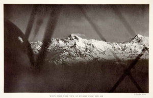 1933 Print Mount Everest Aerial View Mountain Landscape Historical Image NGMA2