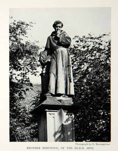 1933 Print Brother Berthold Frieburg Germany Statue Historical Image View NGMA2