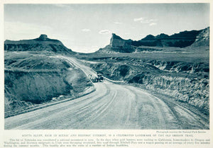 1933 Print Scotts Bluff Landmark Oregon Trail Landscape Historical Image NGMA2