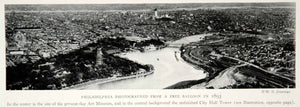 1932 Print Aerial View Pennsylvania Philadelphia Historical Cityscape NGMA2