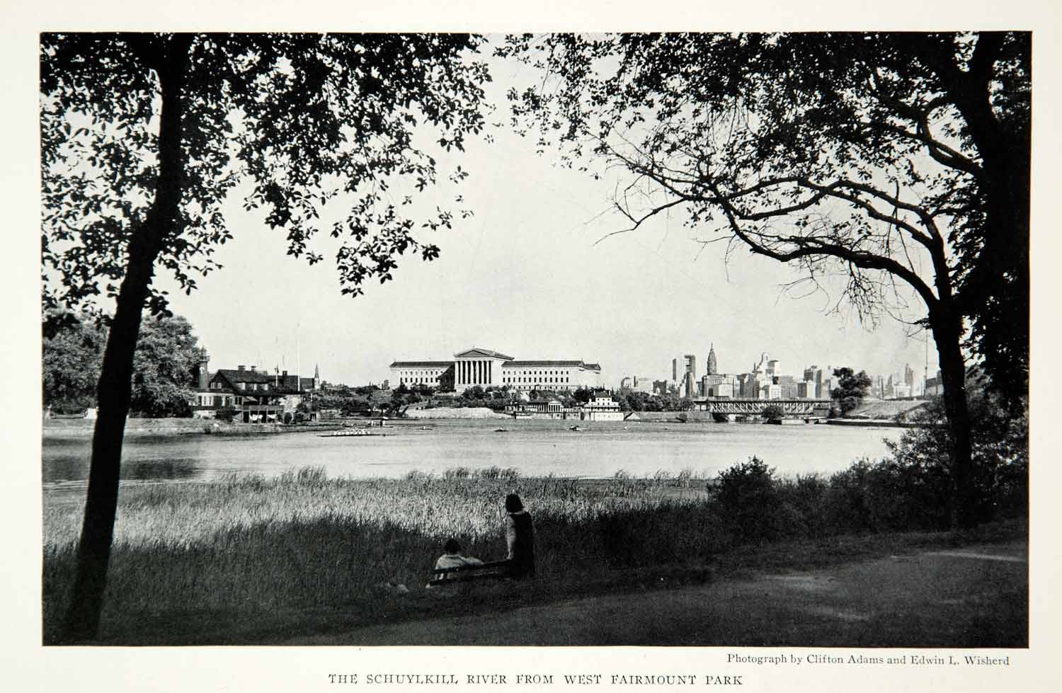1932 Print Schuylkill River West Fairmount Park View Philadelphia Image NGMA2