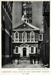 1932 Print Carpenters Hall Philadelphia Pennsylvania Architecture Historic NGMA2