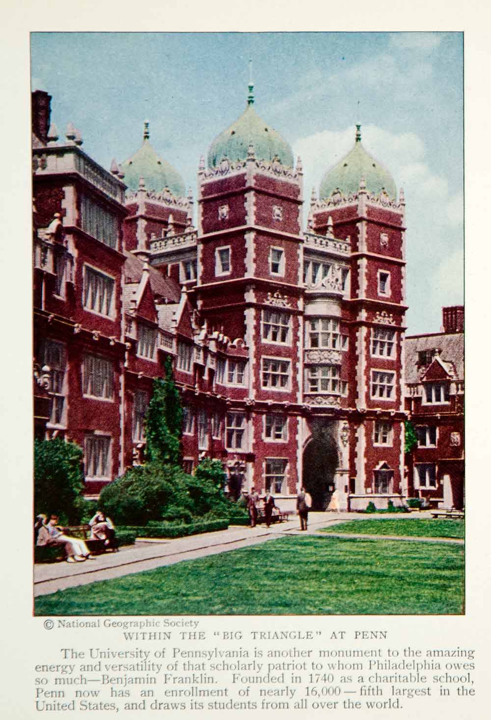 1932 Print University Pennsylvania Big Triangle Architecture Historica ...