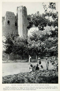 1933 Print Afghanistan Fort Town Girishk Tower Ruins Historical Image NGMA3