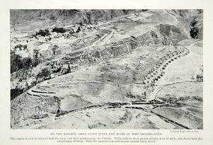 1933 Print Cusco Fort Sacsahuaman Ruins Heights Landscape Peru Historical NGMA3