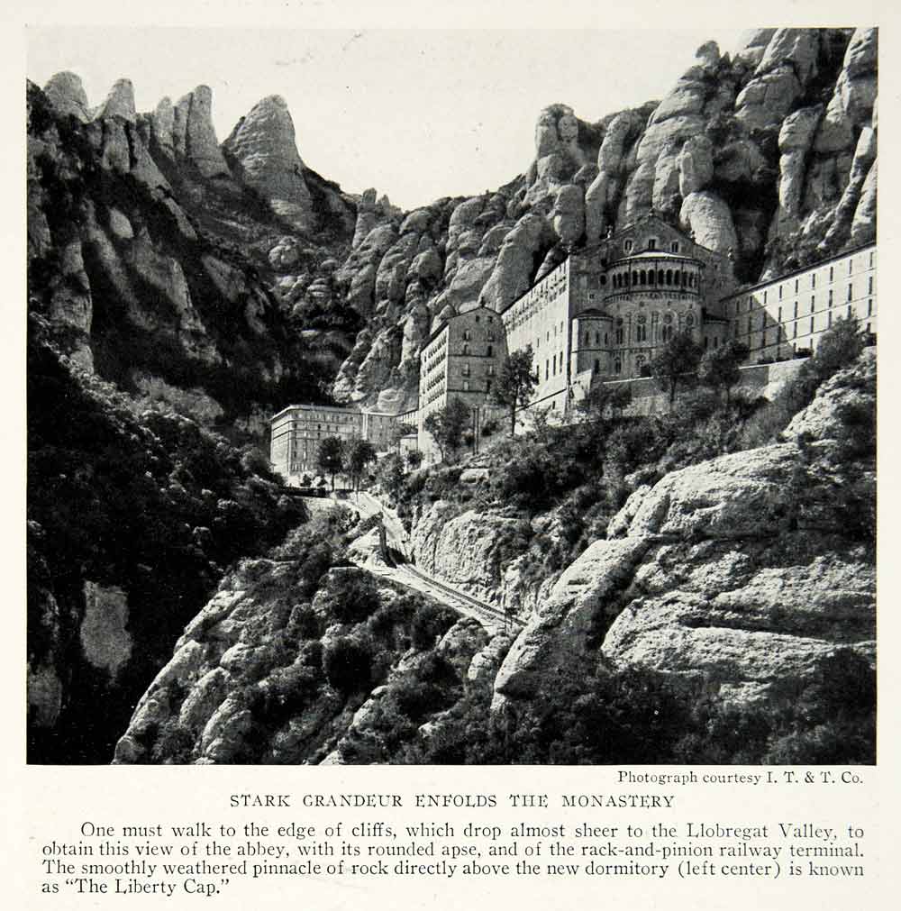 1933 Print Spain Monastery Llobregat Valley Spanish Catalonia Region Image NGMA3