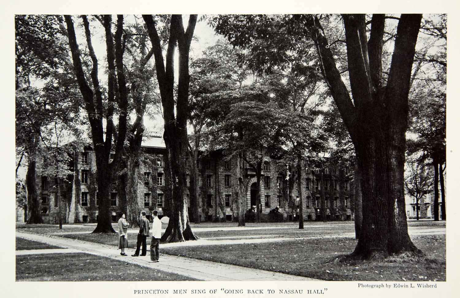 1933 Print Princeton University Ivy League Nassau Hall Education Image NGMA3
