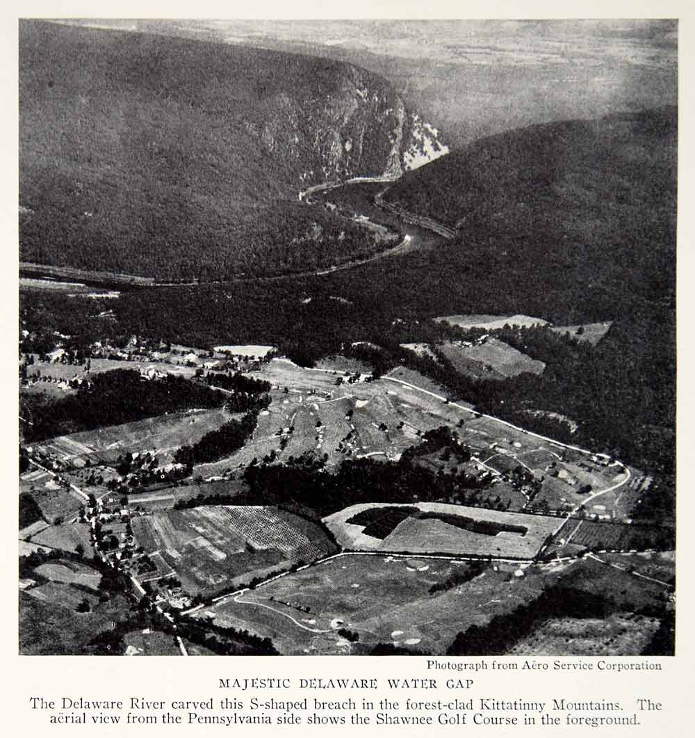 1933 Print Delaware River New Jersey Kittatinny Mountains Landscape Image NGMA3