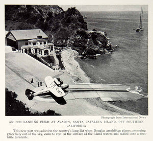 1933 Print Avalon Santa Catalina Island Airfield California Historical NGMA3