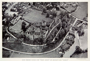 1933 Print Grim Border Castle Ludlow England River Teme Stronghold Image NGMA3