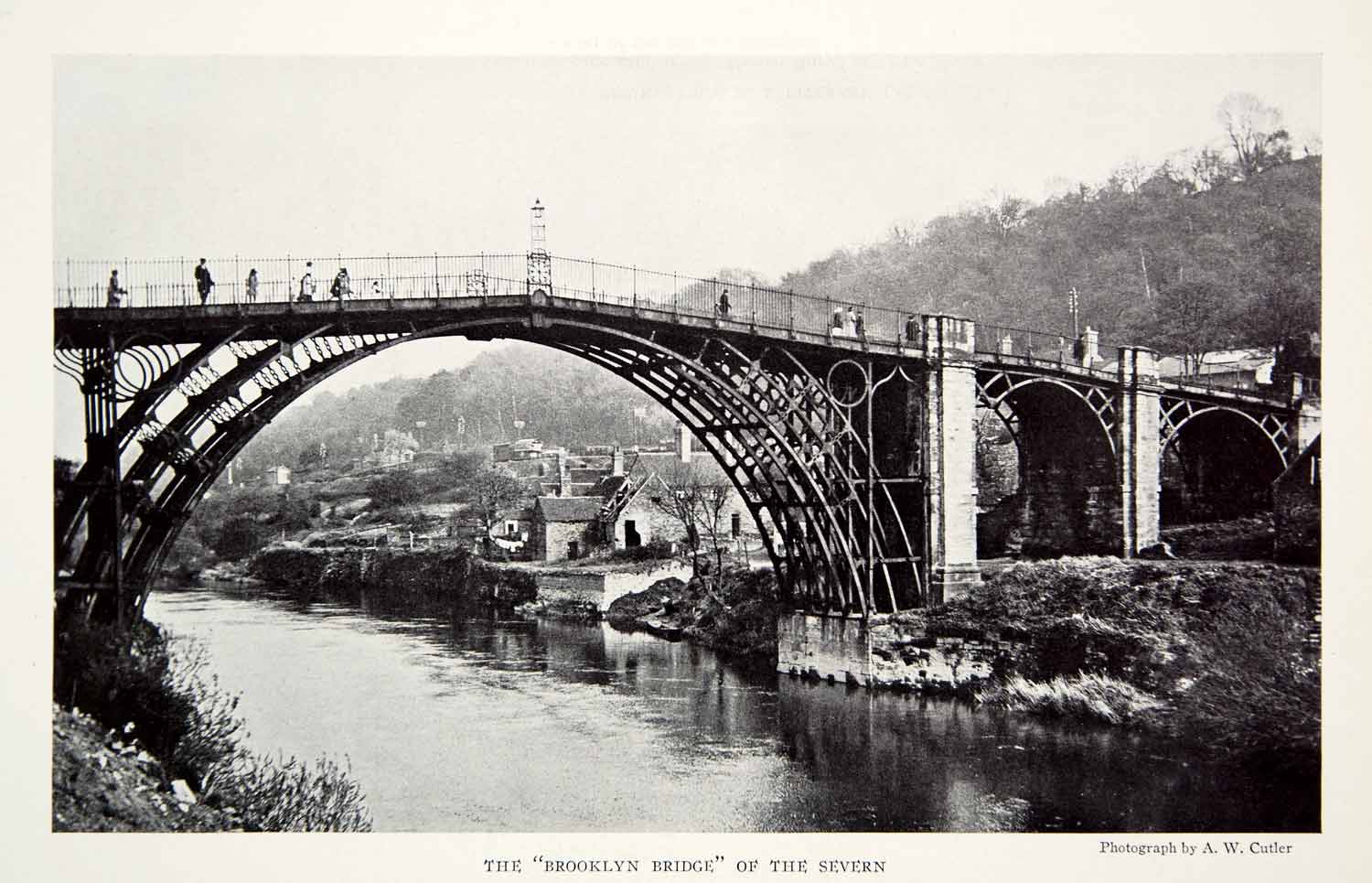 1933 Print Iron Bridge First Built Severn River Crossing Historical Image NGMA3