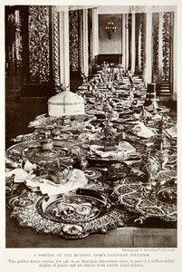 1933 Print Russian Tzar Alexander Dinner Service Dishes Plates Wealth NGMA3