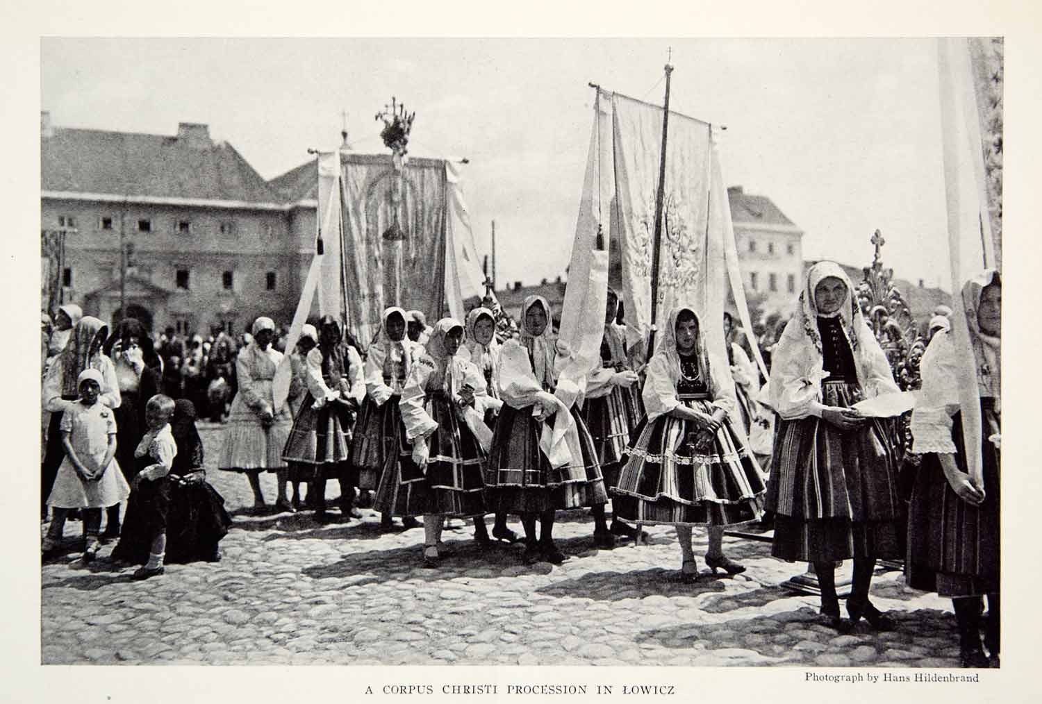 1933 Print Corpus Christi Procession Lowicz Poland Historical Image Dress NGMA3
