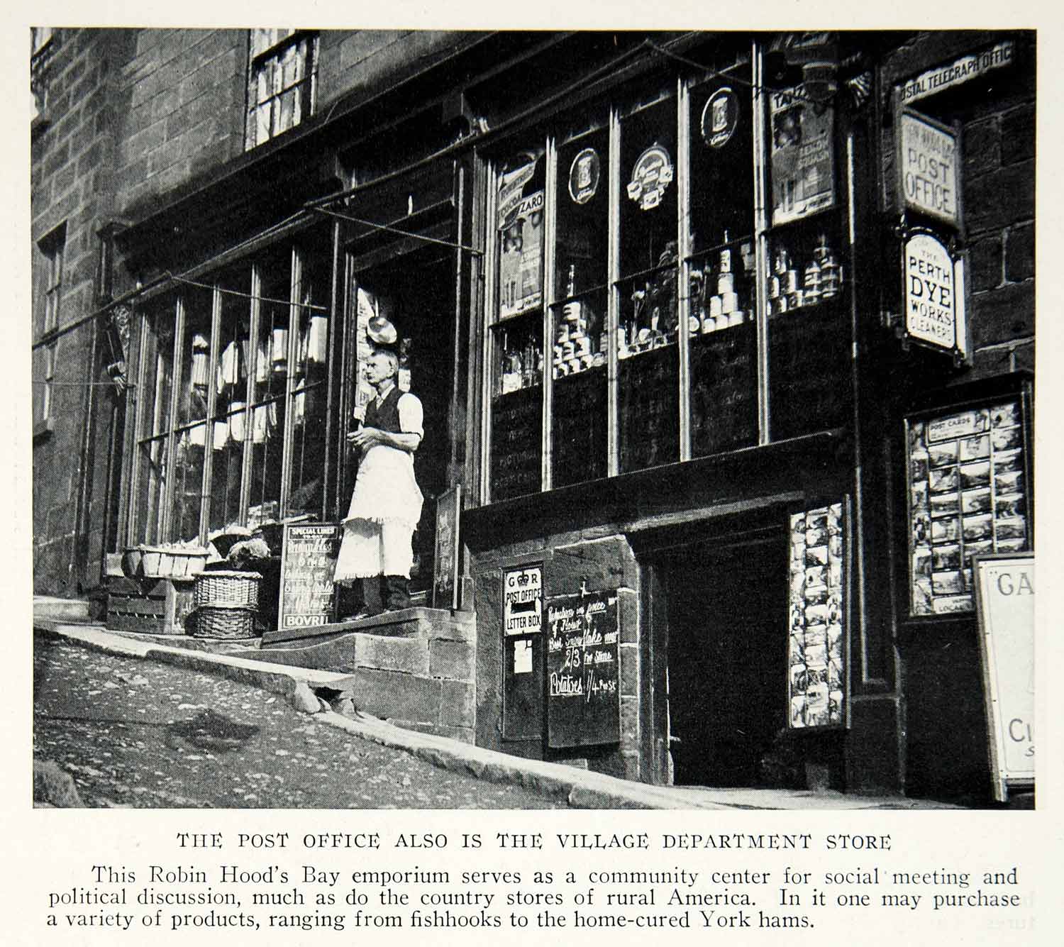 1933 Print Whitby Post Office Department Store England North Yorkshire NGMA3