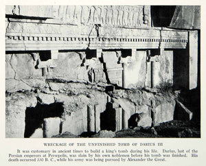 1933 Print Darius III Emperor Tomb Ruins Archeology Historical Image Grave NGMA3